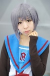 cardigan cosplay nagato_yuki onagi_mayu purple_hair sailor_uniform school_uniform suzumiya_haruhi_no_yuuutsu rating:Safe score:0 user:nil!