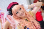 beret cosplay dress gloves harusaki macross macross_frontier multi-colored_hair sheryl_nome vest rating:Safe score:0 user:pixymisa