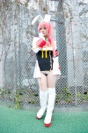 akatsuki animal_ears bodysuit boots bunny_ears cosplay gloves military_uniform pantyhose pink_hair siesta45 umineko_no_naku_koro_ni rating:Safe score:1 user:pixymisa