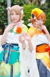 alice_(iii) blonde_hair blouse capelet cosplay double_bun hat hoshizora_rin koizumi_hanayo love_live!_school_idol_project ochaso orange_hair skirt rating:Safe score:0 user:nil!