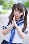 cosplay original pleated_skirt sailor_uniform sakuya school_uniform skirt twintails rating:Safe score:0 user:nil!