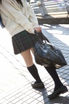 bookbag cardigan costume hoshino_tomoyo kneesocks pleated_skirt scarf school_uniform skirt rating:Safe score:0 user:nil!