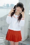 cosplay minami_kana minami-ke minatsuki_naru pleated_skirt sailor_uniform school_uniform skirt twintails rating:Safe score:0 user:nil!