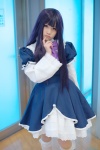 bernkastel bowtie cosplay dress ema kneehighs purple_eyes purple_hair tiered_skirt umineko_no_naku_koro_ni rating:Safe score:1 user:pixymisa