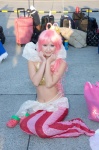 beads bikini_top cosplay ichigosaki_maron one_piece pink_hair princess_shirahoshi swimsuit tail tiara rating:Safe score:0 user:pixymisa