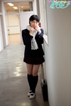 blouse bookbag coat kneesocks misaki_nao pleated_skirt scarf school_uniform skirt sweater_vest rating:Safe score:1 user:nil!