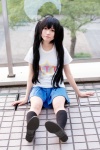 cosplay kneesocks k-on! nakano_azusa nepachi pleated_skirt school_uniform skirt tshirt twintails rating:Safe score:0 user:pixymisa