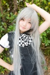 blouse cosplay haiyore!_nyaruko-san jumper mikoto_(ii) nyaruko scarf_tie silver_hair rating:Safe score:0 user:pixymisa