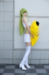 boots cc cheese-kun code_geass cosplay croptop green_hair houtou_singi pantyhose shorts stuffed_animal rating:Safe score:1 user:nil!