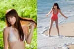 beach bikini_top cleavage ocean one-piece_swimsuit romance sugimoto_yumi swimsuit rating:Safe score:1 user:nil!