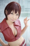bra brown_eyes cleavage cosplay croptop meiko miniskirt seino_merika skirt vocaloid rating:Safe score:0 user:pixymisa