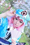 blouse cosplay dress fan kisaki_yune pink_hair saigyouji_yuyuko touhou rating:Safe score:1 user:nil!