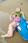 baseball_cap beach bikini cc cleavage code_geass cosplay green_hair mosaic_kakera ocean swimsuit tatsuki wet rating:Safe score:1 user:nil!