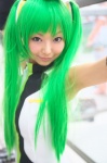 cosplay dress elbow_gloves gloves green_hair hatsune_miku meltdown_(vocaloid) necoco twintails vocaloid rating:Safe score:1 user:nil!