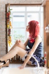 camisole cosplay love_live!_school_idol_project miniskirt nishikino_maki pantyhose red_hair sheer_legwear shimotsuki_sato skirt rating:Safe score:1 user:nil!