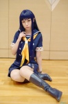 blue_hair boots cosplay hagihara_shiogi miniskirt momose_riyu pantyhose sailor_uniform school_uniform skirt zaregoto_series rating:Safe score:0 user:nil!