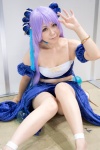 aspacia choker cosplay desert_kingdom hairbows kureha_marie midriff purple_hair skirt tubetop twintails rating:Safe score:0 user:pixymisa