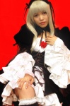 cosplay dress hairband kneehighs kotori mercury_lampe rozen_maiden suigintou white_hair rating:Safe score:0 user:nil!