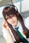 blouse cosplay glasses hairband hanada_buchi makinami_mari_illustrious neon_genesis_evangelion rebuild_of_evangelion tie twintails rating:Safe score:0 user:pixymisa