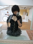 bathroom camera cleavage corset croptop gloves iiniku_ushijima miniskirt mirror self-shot skirt rating:Safe score:9 user:Log