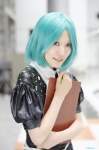 aqua_hair blouse cosplay houseki_no_kuni jumper mizore tagme_character tie rating:Safe score:0 user:nil!