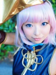 cosplay default_costume detached_sleeves headset megurine_luka necoco pink_hair vocaloid rating:Safe score:1 user:nil!