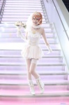 ame boots cosplay dress elbow_gloves garter gloves hoshizora_rin love_live!_school_idol_project orange_hair tiara veil rating:Safe score:0 user:nil!