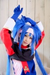 blue_hair buyara cosplay gloves hair_ribbons headband jumper klan_klein macross macross_frontier military_uniform twintails rating:Safe score:0 user:nil!