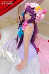 bed cosplay debi dress hat patchouli_knowledge purple_hair touhou rating:Safe score:1 user:nil!