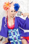 beads bra cleavage cosplay flowers furumiya_sui garter kimono macross macross_frontier pink_hair sheryl_nome tassels rating:Safe score:0 user:pixymisa