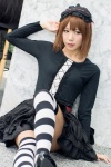cosplay dress hagiwara_yukiho hairband idolmaster striped thighhighs tiered_skirt yae_maiko zettai_ryouiki rating:Safe score:1 user:pixymisa