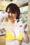 bikini_top cleavage colour_field hata_mizuho soap_suds swimsuit wet rating:Safe score:1 user:nil!