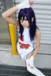 bandaged_hands cosplay ikkitousen kanu_unchou pantyhose purple_hair qipao sei rating:Safe score:2 user:Log