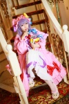 amatsuka_miyu cosplay lollipop night_cap nightgown patchouli_knowledge purple_hair robe thighhighs touhou rating:Safe score:0 user:nil!