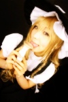 apron blonde_hair blouse braid cosplay hanamura_misaki jumper kirisame_marisa touhou witch_hat rating:Safe score:2 user:nil!