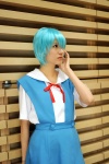 ayanami_rei blue_hair cosplay ichii_saya neon_genesis_evangelion sailor_uniform school_uniform rating:Safe score:0 user:nil!