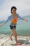 bikini_top cleavage denim hoodie mano_erina ocean shorts swimsuit vjy_100 rating:Safe score:1 user:nil!