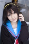 cardigan cosplay hairband hair_ribbons nazakura_haruhi sailor_uniform school_uniform suzumiya_haruhi suzumiya_haruhi_no_yuuutsu rating:Safe score:0 user:nil!