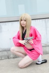 blonde_hair cosplay croptop gintama gun kijima_matako miniskirt pistol sandals side_ponytail skirt socks soubi_zero rating:Safe score:1 user:pixymisa