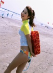 ass beach bikini bodyboard ocean ponytail sasaki_nozomi side-tie_bikini swimsuit tshirt rating:Safe score:2 user:nil!