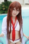bikini cosplay hiokichi lab_coat makise_kurisu pool steins;gate swimsuit tie wet rating:Safe score:0 user:nil!