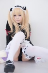blonde_hair boku_wa_tomodachi_ga_sukunai cosplay dress hairband hasegawa_kobato panties shizuku stuffed_animal thighhighs twintails white_legwear rating:Safe score:3 user:nil!