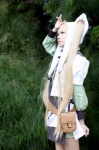 blonde_hair blouse corset cosplay hayase_ami hilde jacket monster_hunter skirt twintails rating:Safe score:0 user:xkaras