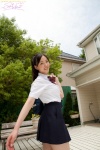 blouse bookbag pleated_skirt ponytail school_uniform shizuka_(ii) skirt rating:Safe score:0 user:nil!
