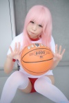 buruma cosplay gym_uniform hakamada_hinata pink_hair ro-kyu-bu! sakuya shorts thighhighs tshirt white_legwear rating:Safe score:2 user:nil!