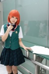 blouse cosplay kneesocks nanami_haruka_(uta_no_prince-sama) orange_hair pleated_skirt school_uniform skirt uri uta_no_prince-sama vest rating:Safe score:1 user:nil!
