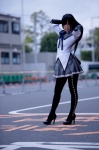 akemi_homura blouse cosplay gun kipi pantyhose puella_magi_madoka_magica skirt rating:Safe score:4 user:DarkSSA