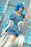 ahoge blue_hair cosplay jumper kaieda_kae pokemon poliwag tail thighhighs rating:Safe score:1 user:nil!