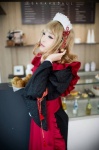 amnesia apron blonde_hair braids cosplay hairband heroine_(amnesia) kimono maid maid_uniform tomiaaaaaaa rating:Safe score:0 user:nil!
