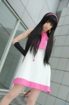 akiyama_mio cosplay dress gloves hairband k-on! makise_anji pantyhose rating:Safe score:0 user:nil!